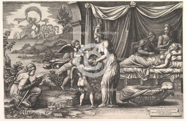 Allegory of Birth, 1558. Creator: Giorgio Ghisi.