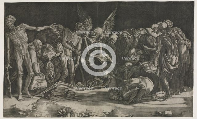 Allegory of Death and Fame, 1518. Creator: Agostino Musi (Italian, 1490-1540).