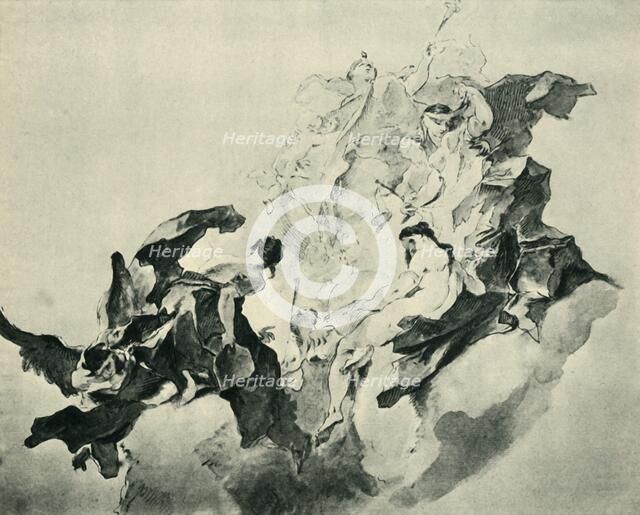 Allegory of Faith, Justice and Painting, 1758-1759, (1943). Creator: Franz Anton Maulbertsch.