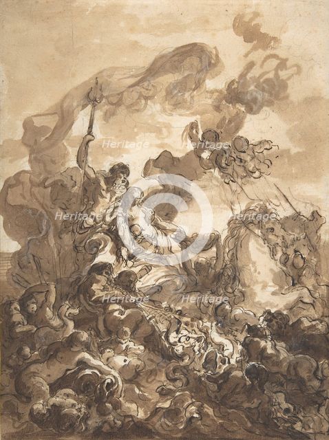 Allegory of Fishery: Neptune and Amphitrite, 1768. Creator: Gabriel François Doyen.