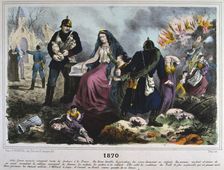 Allegory of France of 1870, Franco-Prussian war, 1870-1871. Artist: Anon