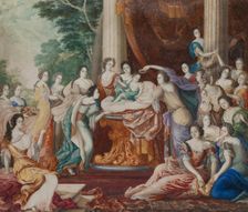 Allegory of King Charles XII's birthday, c17th century. Creator: Andreas von Behn