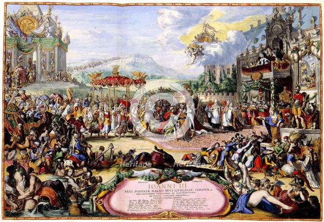 Allegory of King John III Sobieski, 1675. Artist: Hooghe, Romeyn de (1645-1708)