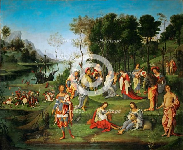 Allegory of Isabella d'Este's Coronation (Court of Isabella d'Este), c. 1505. Creator: Costa, Lorenzo (1460-1535).