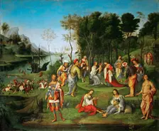 Allegory of Isabella d'Este's Coronation (Court of Isabella d'Este), c. 1505. Creator: Costa, Lorenzo (1460-1535)