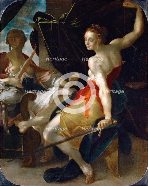 Allegory of Justice and Prudence. Artist: Spranger, Bartholomeus (1546-1611)