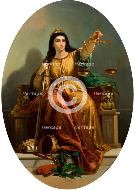 Allegory of Justice, c. 1870. Creator: Anonymous.