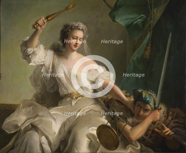 Allegory of Justice Combating Injustice. Artist: Nattier, Jean-Marc (1685-1766)