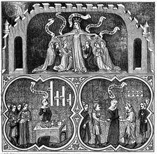 Allegory of Justice, from Aristotle's Ethics, 14th century