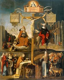 Allegory of Old and New Testament (Synagogue and Christ Church), 1529. Creator: Benvenuto Tisi da Garofalo