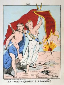 Allegory of la Franc-Maconnerie et la Commune Paris Commune, 1871. Artist: Anon