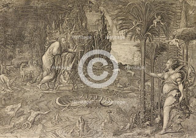 Allegory of Life (Dream of Raphael), 1561. Creator: Giorgio Ghisi.