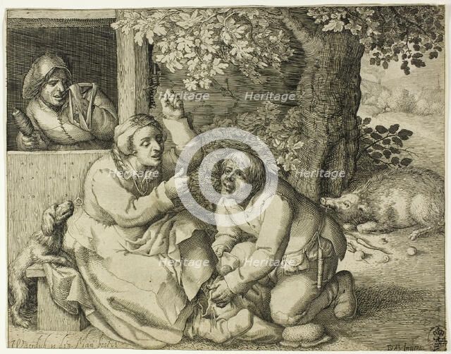 Allegory of Marital Strife, 1607. Creator: Pieter Serwouters.