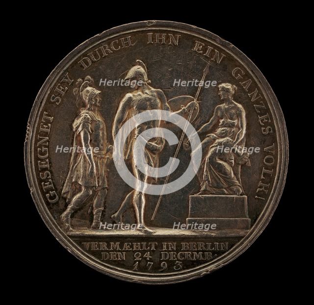 Allegory of Marriage [reverse], 1793. Creators: Daniel Friedrich Loos, Friedrich Wilhelm Loos.