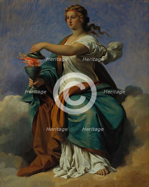 Allegory of self-control (moderation), 1859. Creator: Carl von Blaas.