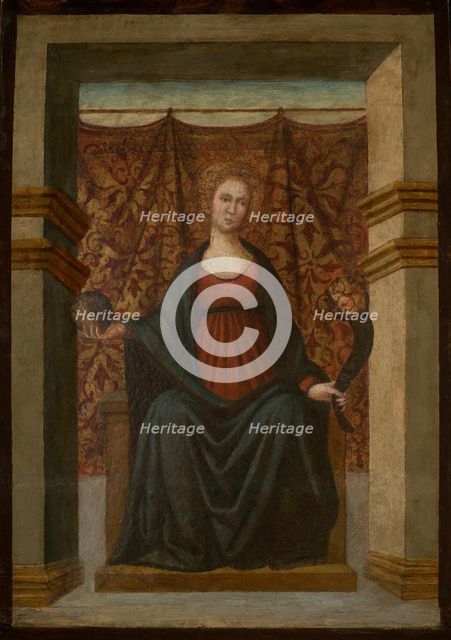 Allegory of Power-Side Panel of Cassone, 3rd quarter of 15th century. Creator: Unknown.