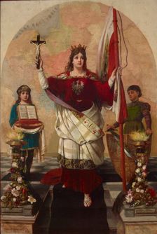 Allegory of Poland, 1886. Creator: Stanislaw Bienkiewicz