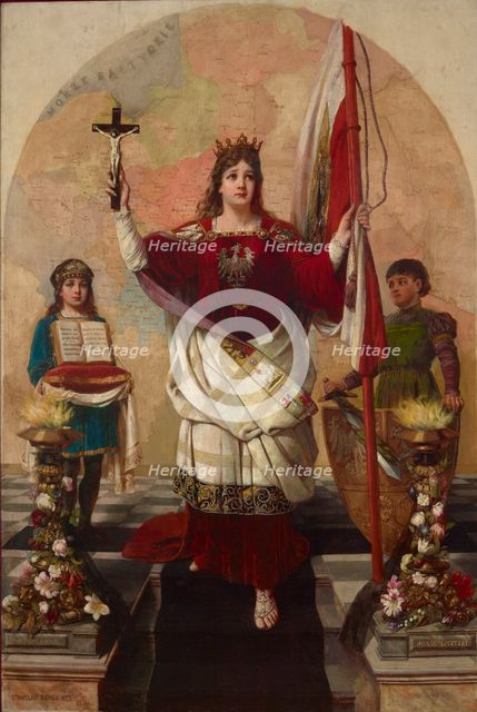 Allegory of Poland, 1886. Creator: Stanislaw Bienkiewicz.