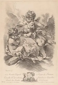 Allegory of Painting with Three Cherubs (99). Creator: Gilles Demarteau