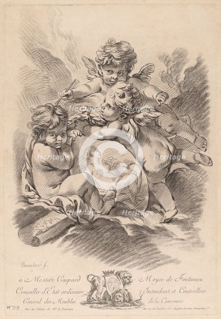 Allegory of Painting with Three Cherubs (99). Creator: Gilles Demarteau.