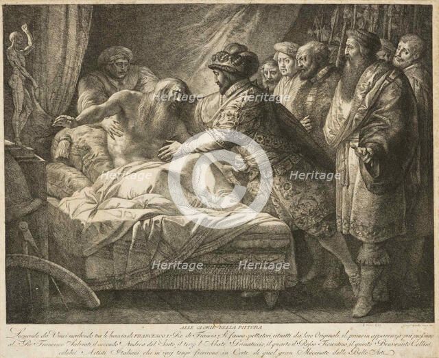 Allegory of Painting (The Death of Leonardo da Vinci), c. 1790. Creator: Cades, Giuseppe (1750-1799).