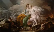 Allegory of Peace and Justice, 1753-1754. Creator: Corrado Giaquinto