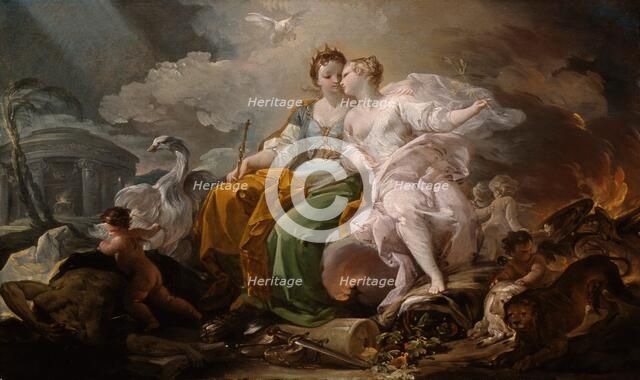 Allegory of Peace and Justice, 1753-1754. Creator: Corrado Giaquinto.