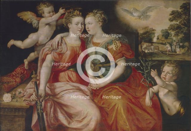 Allegory of Peace and Justice. Artist: Vos, Maerten, de (1532-1603)