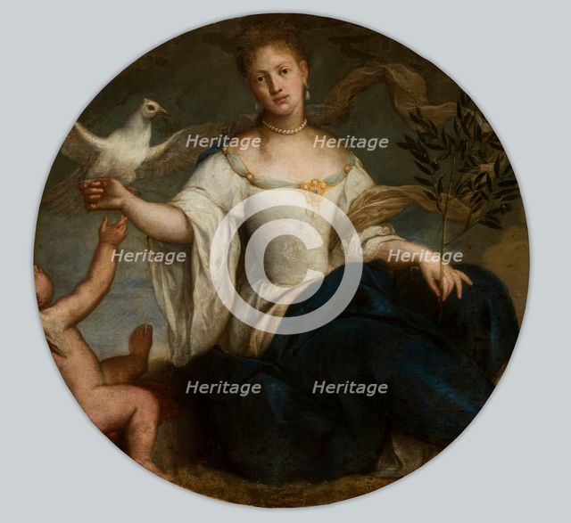 Allegory of Peace-Woman with a Pigeon, 18th century. Creator: Unknown.