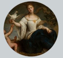 Allegory of Peace-Woman with a Pigeon, 18th century. Creator: Unknown