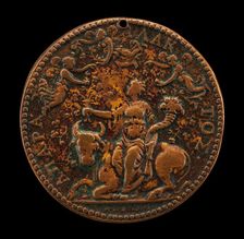 Allegory of Peace(?), with Abundance Seated on a Bull and Psyches Flying About [reverse], 1564. Creator: Gianpaolo Poggini