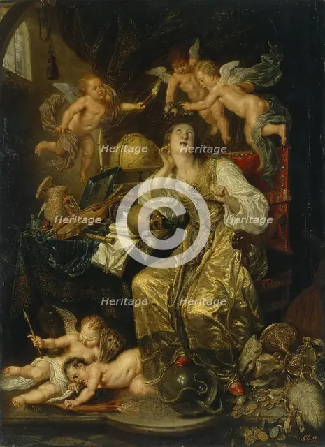 Allegory of Prudence Triumphing Over Vanity, (Allegory of Faith), 1670. Creator: David Teniers II.