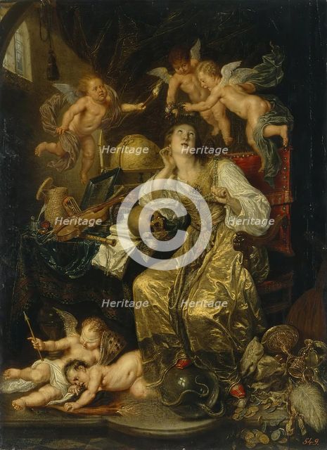 Allegory of Prudence Triumphing Over Vanity, (Allegory of Faith), 1670. Creator: David Teniers II.