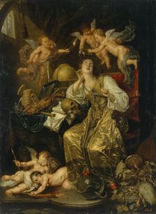 Allegory of Prudence Triumphing Over Vanity, (Allegory of Faith), 1670. Creator: David Teniers II