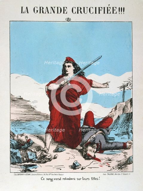 Allegory of Republican France, 1871.  Artist: E Courtaux