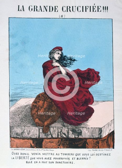 Allegory of Republican France, 1871.  Artist: E Courtaux