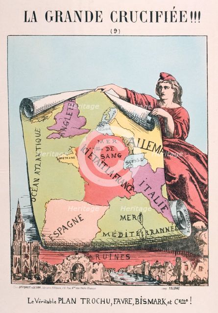 Allegory of Republican France, 1871.  Artist: E Courtaux