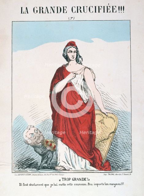 Allegory of Republican France, 1871.  Artist: E Courtaux