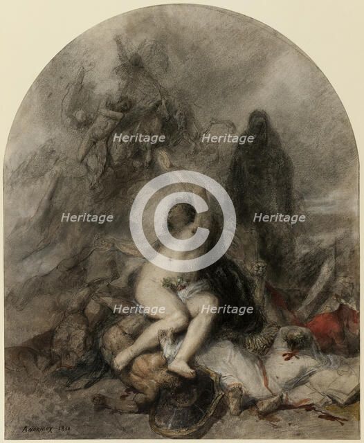 Allegory of War, 1860. Creator: Clement-Auguste Andrieux.