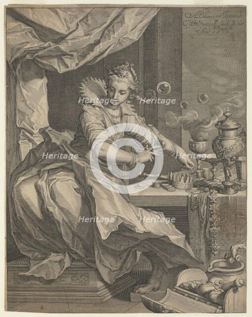 Allegory of Wealth and Luxury, 1611. Artist: Swanenburgh, Willem van (1582-1616)