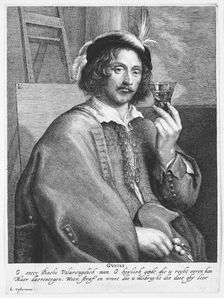 Allegory of Taste (Portrait of the Painter Jan Davidsz. de Heem, after a self-portrait)..., 1615-75. Creator: Lucas Vorsterman
