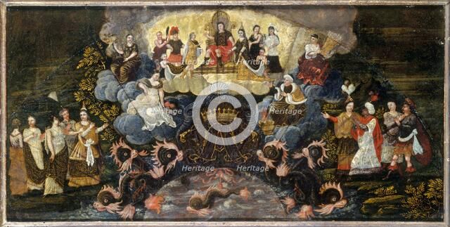 Allegory of the marriage of the Dauphin to Marie-Anne of Bavaria, March 7, 1680. Creator: Unknown.