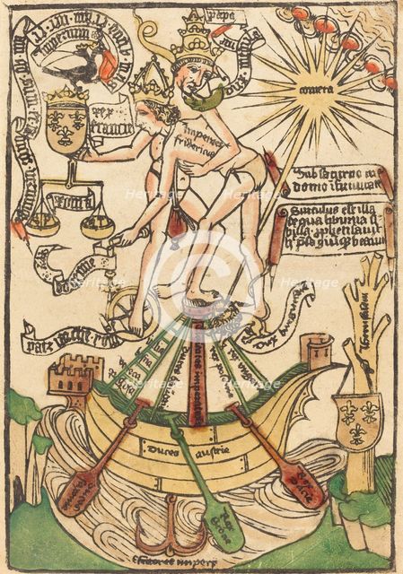 Allegory of the Meeting of Pope Paul II and Emperor Frederick III, c. 1470. Creator: Unknown.