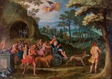 Allegory of the month of September with the triumph of Vulcan and the sign of Libra, 16th century. Creators: Otto Van Veen, Joos de Momper, the younger