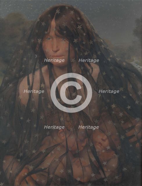 Allegory of the Night, 1891. Creator: Leon Frederic.
