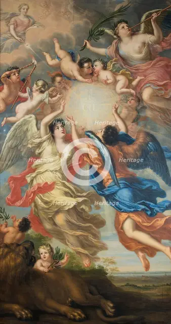 Allegory of the betrothal of King Karl XI and Queen Ulrika Eleonora, 1692. Creator: David Klocker Ehrenstrahl.