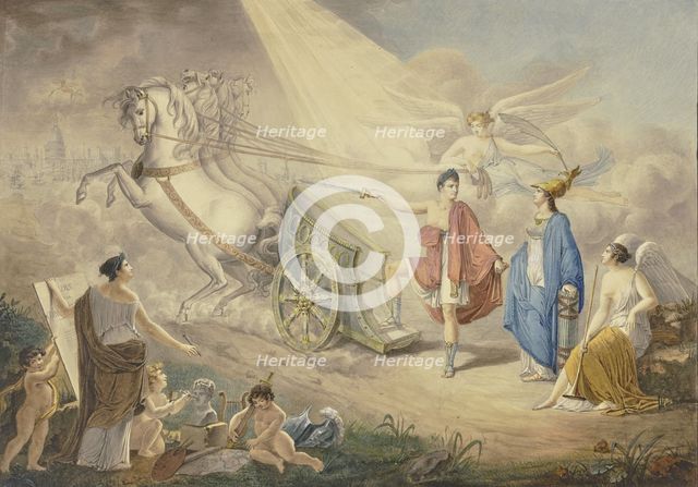 Allegory of the Confederation of the Rhine..., early 19th century. Creator: Charles Johannot.
