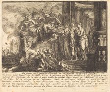 Allegory of the Dauphin's Convalescence (Allegorie sur la convalescence du Dauphin), 1752. Creator: Gabriel de Saint-Aubin