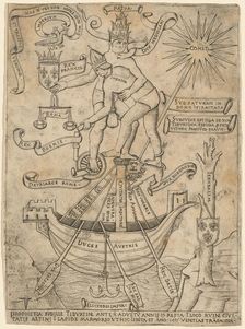 Allegory of the Emperor and the Pope, c. 1495. Creator: Unknown