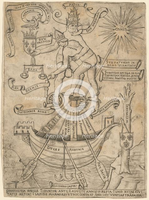 Allegory of the Emperor and the Pope, c. 1495. Creator: Unknown.